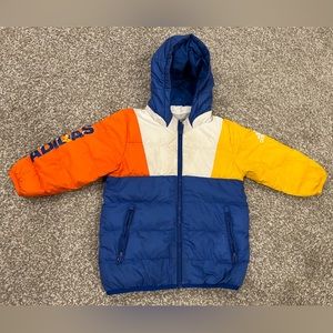 Adidas Toddlers Boy Colorblock Puffer Jacket, Blue Combo 2T